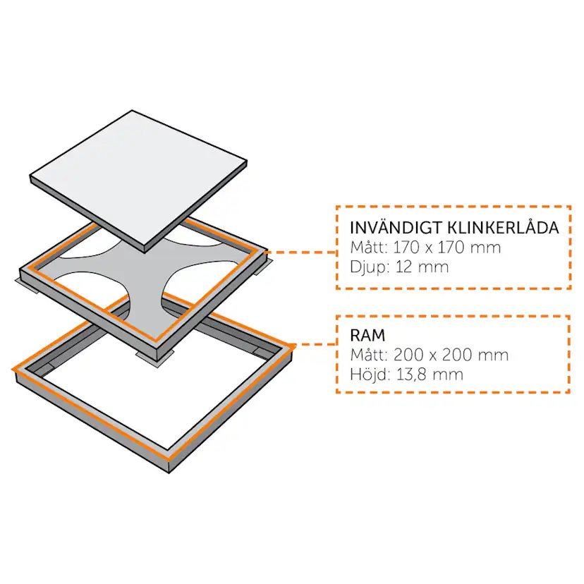 Golvbrunnssil Tebo Tile in Frame